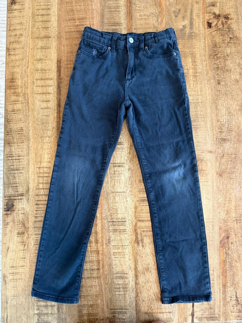 U.S. Polo Assn Boys Jeans Size 12 Navy Stretch Denim Straight Leg
